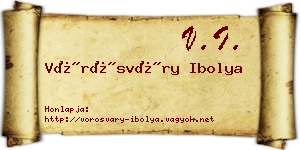 Vörösváry Ibolya névjegykártya